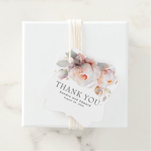 Romantische zomer tuin bloemen botanisch dank u bedankjes labels (In situ)