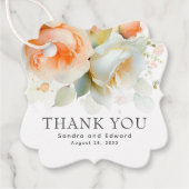 Romantische zomer tuin bloemen bruiloft dank u bedankjes labels (Voorkant)