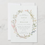 Romantische zomer weide Bruiloft Kaart (Voorkant)