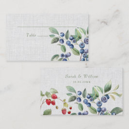 Romantische zomerbessen Wedding Place Card Plaatskaartje