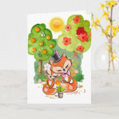 Romantische zomerboerenbruiloft kaart (Gele Bloem)