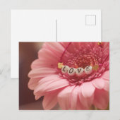 Romantische zonnebloem briefkaart (Voorkant / Achterkant)