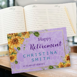 Romantische Zonnebloem Waterverf Pensioen Party Gastenboek