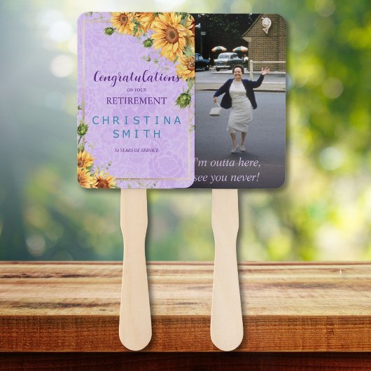 Romantische Zonnebloem Waterverf Pensioen Party Handwaaier