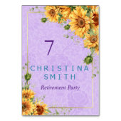 Romantische Zonnebloem Waterverf Pensioen Party Kaart (Voorkant)