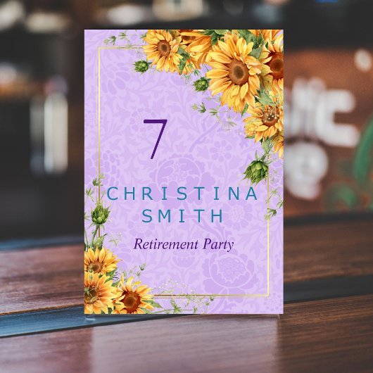 Romantische Zonnebloem Waterverf Pensioen Party Kaart