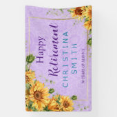 Romantische Zonnebloem Waterverf Pensioen Party Spandoek (Verticaal)