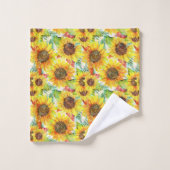 Romantische zonnebloemen bad handdoek (Wasdoekje)