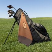 Romantische zonnebrand ballonmonogram golfhanddoek (Groen)