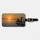 Romantische zonsondergang bagagelabel (Voorkant horizontaal)