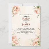 Romantische Zonsondergang Bloemige Trouw Uitnodigi Kaart (Voorkant)