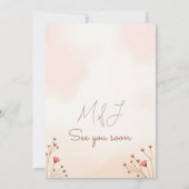 Romantische Zonsondergang Bloemige Trouw Uitnodigi Kaart (Achterkant)