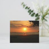 romantische zonsondergang briefkaart (Staand voorkant)