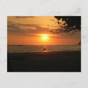 romantische zonsondergang briefkaart