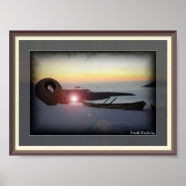 Romantische zonsondergang door het Poster van de Z