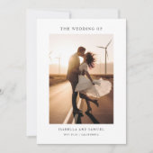 Romantische zonsondergang foto bruiloft kaart (Voorkant)