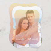 Romantische Zonsondergang Gevormde Foto Overlay Br Kaart (Voorkant / Achterkant)