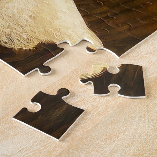  romantische zonsondergang landschapskunst puzzel legpuzzel (Zijkant)