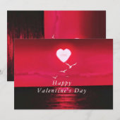 Romantische Zonsondergang Liefde Valentijnsdag Kaa (Voorkant / Achterkant)