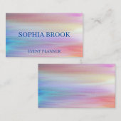 Romantische zonsondergang met meerdere waterverven visitekaartje (Voorkant / Achterkant)