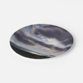 Romantische zonsondergang over het meer papieren bordje (Gekanteld)