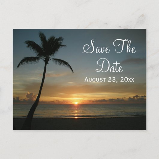 Romantische zonsondergang Save the Date Wedding Ka Aankondigingskaart (Voorkant)