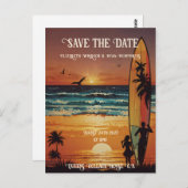 Romantische zonsondergang strand scene met tropisc briefkaart (Voorkant / Achterkant)