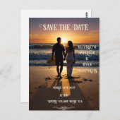 Romantische zonsondergang strand scene met tropisc briefkaart (Voorkant / Achterkant)