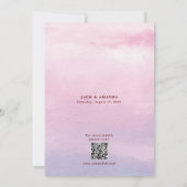 Romantische zonsondergang Waterverf huwelijksuitno Kaart (Achterkant)
