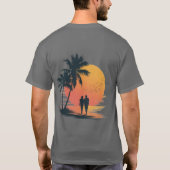 Romantische Zonsondergangswandeling T-shirt (Achterkant)