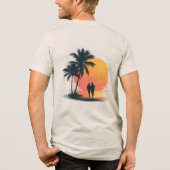 Romantische Zonsondergangswandeling Tri-Blend Shirt (Achterkant)