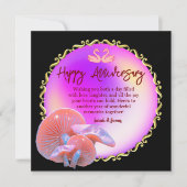 Romantische Zwaan Pastel Happy Jubileum Gold Accen Kaart (Voorkant)