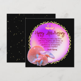 Romantische Zwaan Pastel Happy Jubileum Gold Accen Kaart