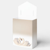 Romantische zwanen bedankdoosjes (Geopend)