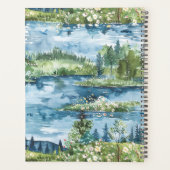 Romantische zwanen blauwe meer planner (Achterkant)