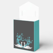 Romantische Zwanen Custom Tent Favor Box Bedankdoosjes (Geopend)