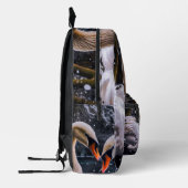 Romantische zwanen in een winterwonderland bedrukte rugzak (Links)