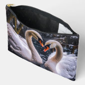 Romantische zwanen in een winterwonderland etui (Open)