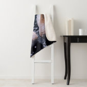 Romantische zwanen in een winterwonderland sherpa deken (In situ)