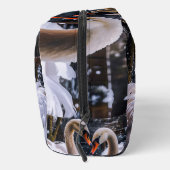 Romantische zwanen in een winterwonderland toilettasje (Rechts)