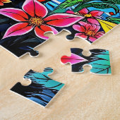 Romantische zwanen kinderen legpuzzel (Zijkant)