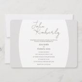 Romantische Zwanen Monogram Huwelijksuitnodiging Kaart (Voorkant)