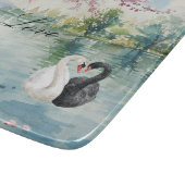 Romantische zwanenmeerliefde snijplank (Hoek)