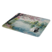 Romantische zwanenmeerliefde snijplank (Hoek)