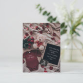 Romantische zwangerschapsaankondiging met Rozen en Briefkaart (Staand voorkant)