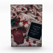 Romantische zwangerschapsaankondiging met Rozen en Fotoblokken (Voorkant)