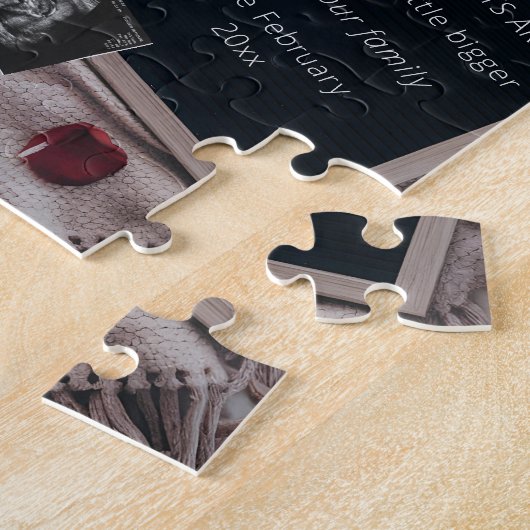 Romantische zwangerschapsaankondiging met Rozen en Legpuzzel (Zijkant)