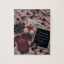 Romantische zwangerschapsaankondiging met Rozen en