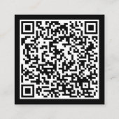 Romantische Zwart en Gouden Huwelijk QR Code Regis Informatiekaartje (Achterkant)