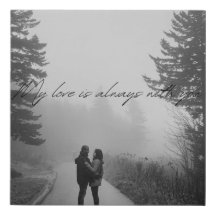 Romantische Zwart en Wit Couples Canvas